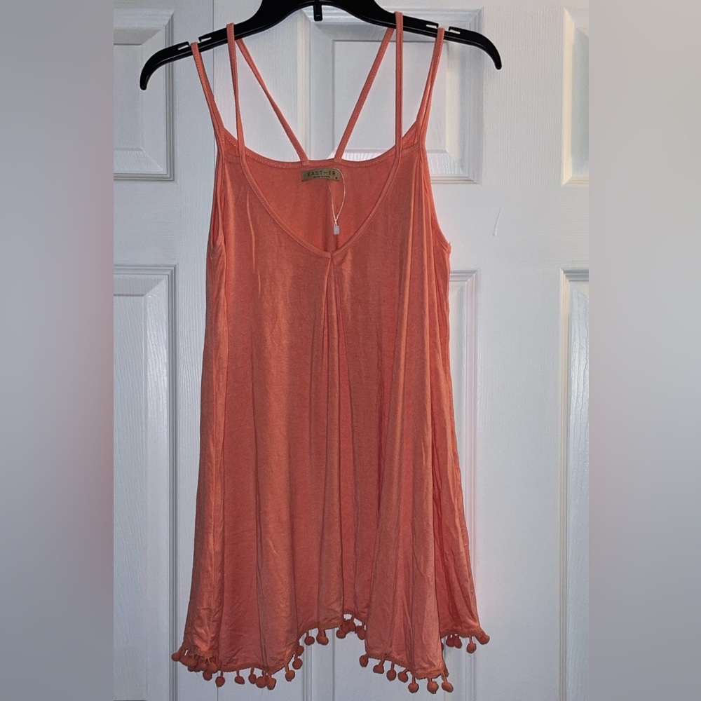 Flowy pink tank top